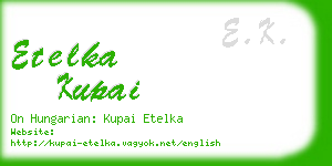 etelka kupai business card